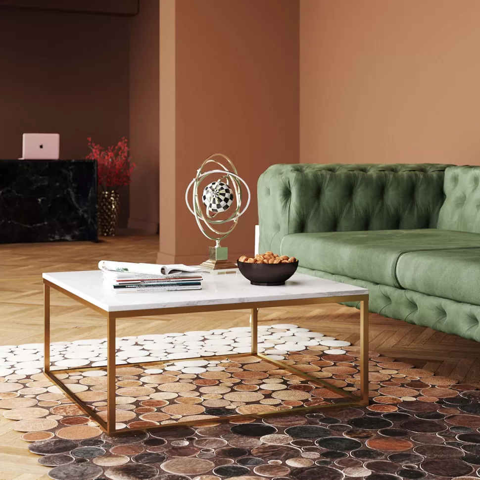 KARE Design Salontafel Key West Goud 90x90cm Clearance