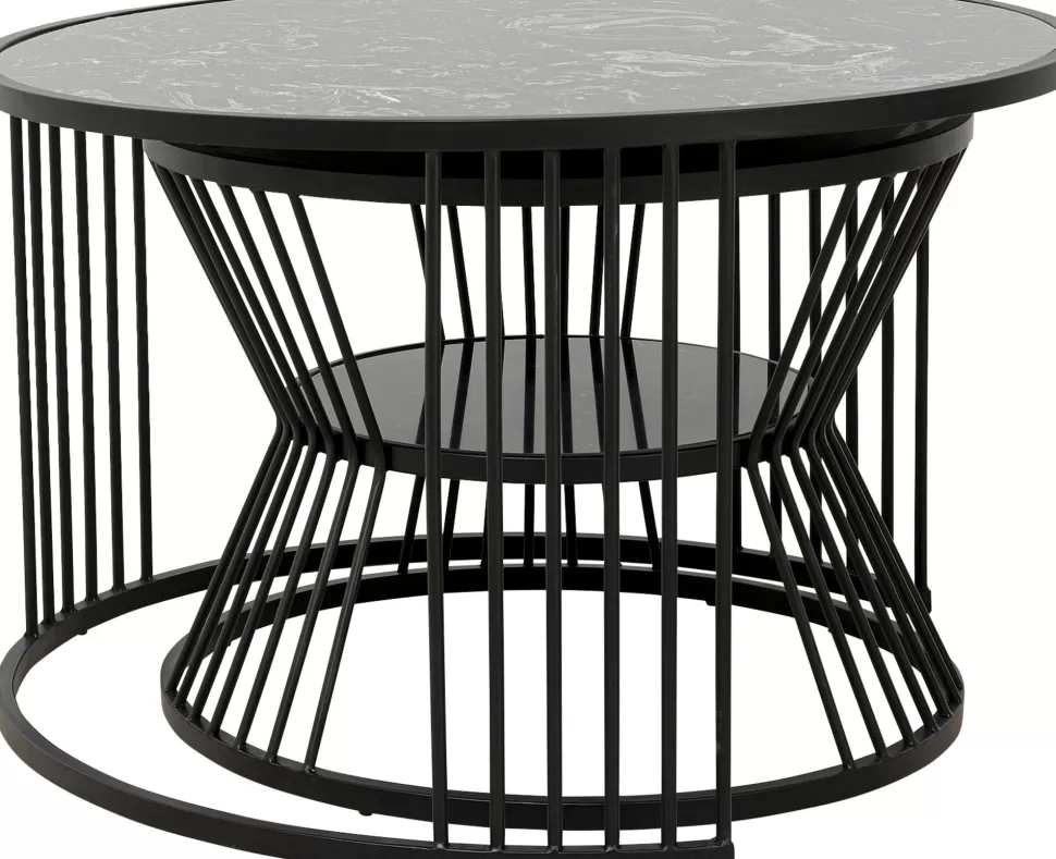 KARE Design Salontafel Roma Black (Set Van 2) Flash Sale