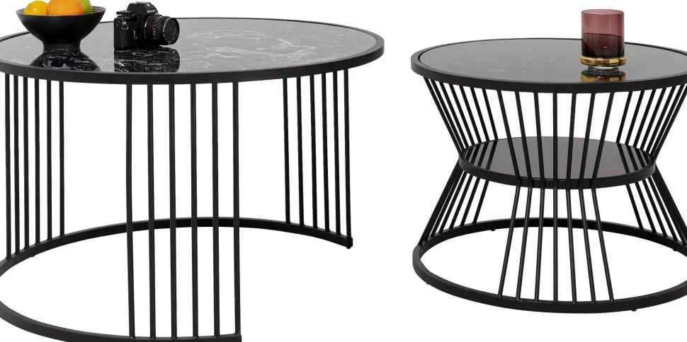 KARE Design Salontafel Roma Black (Set Van 2) Flash Sale