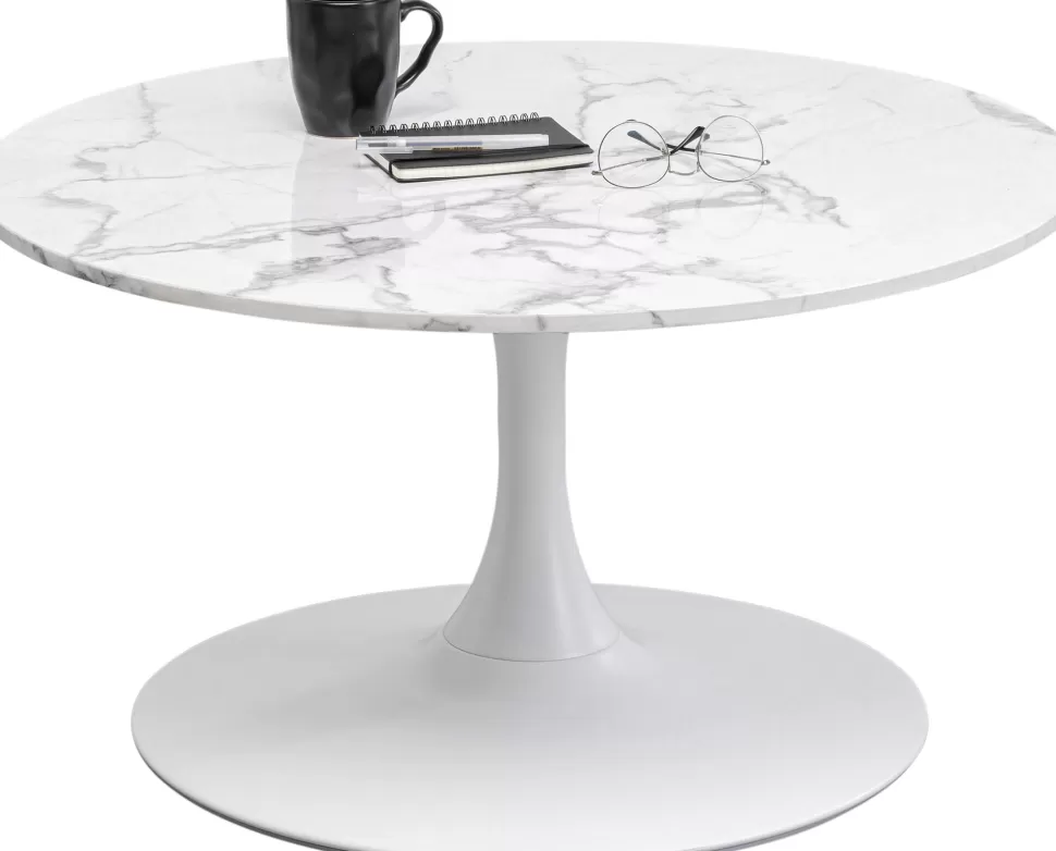 KARE Design Salontafel Shickeria Marble White 80cm Outlet