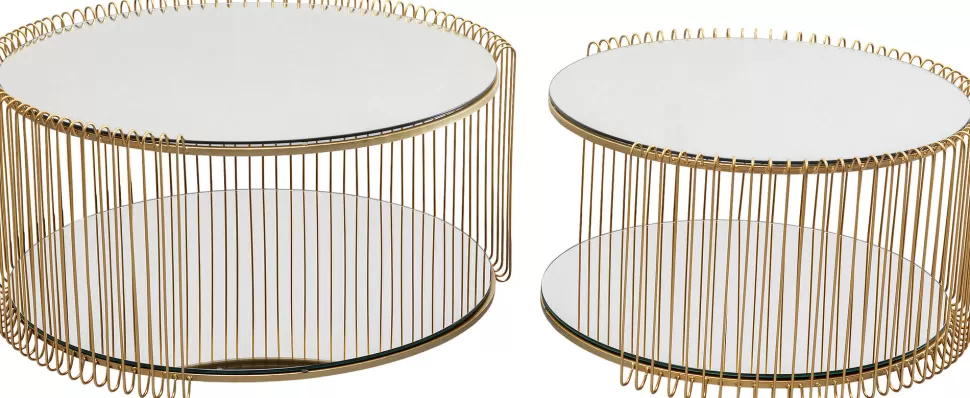 KARE Design Salontafel Wire Double Brass (2/set) Clearance