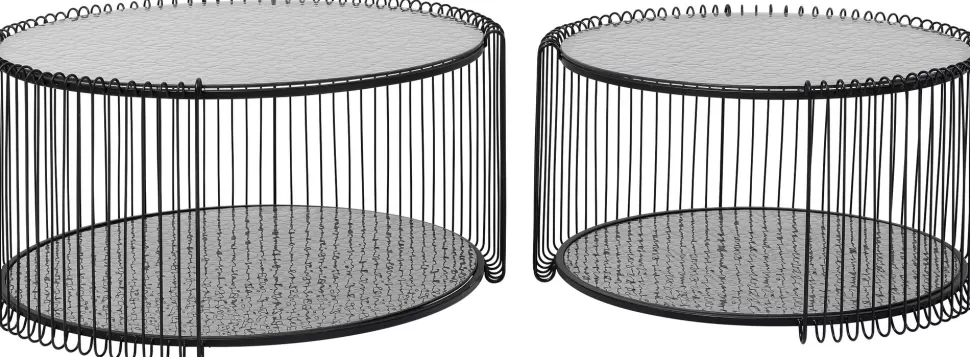 KARE Design Salontafel Wire Double Bubble Black (2/set) Online