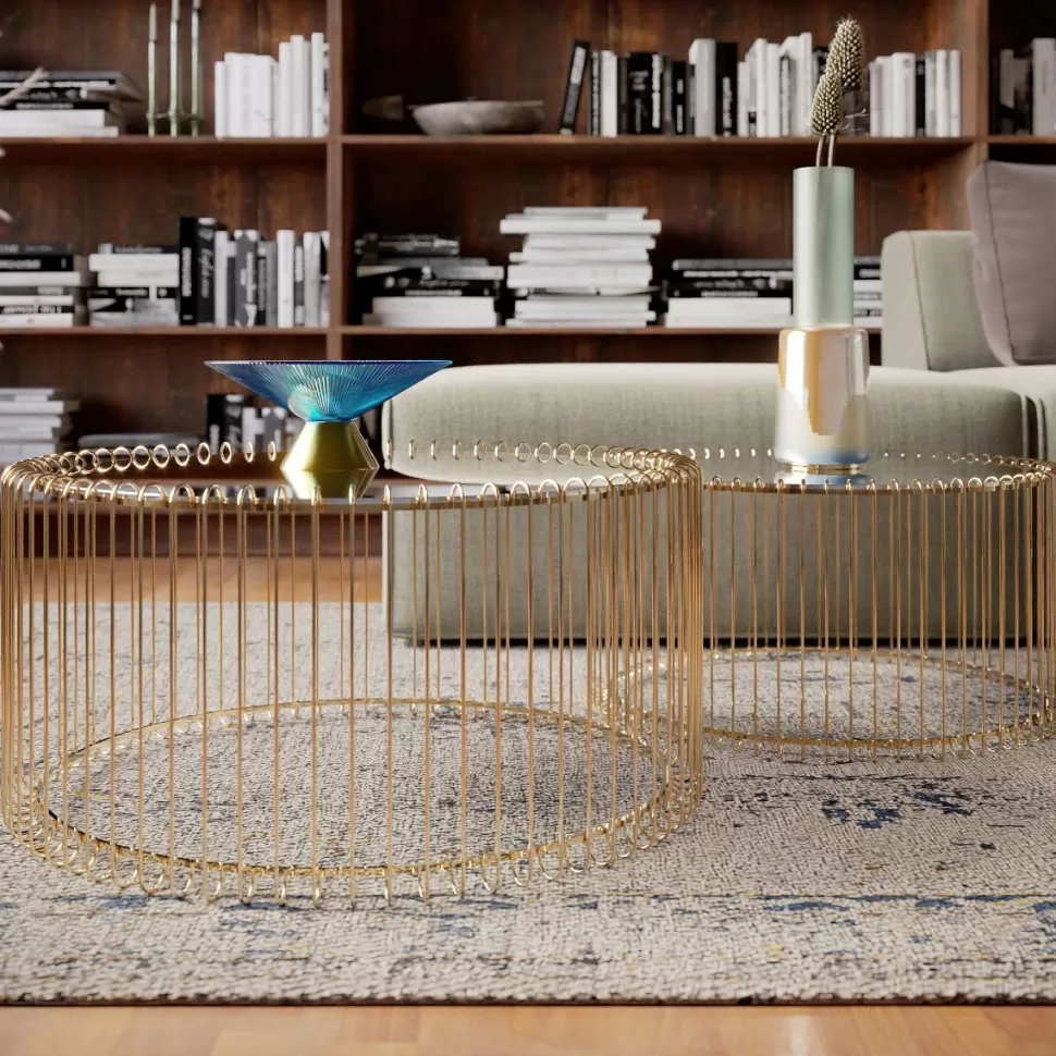 KARE Design Salontafel Wire Messing (2-delig) Cheap