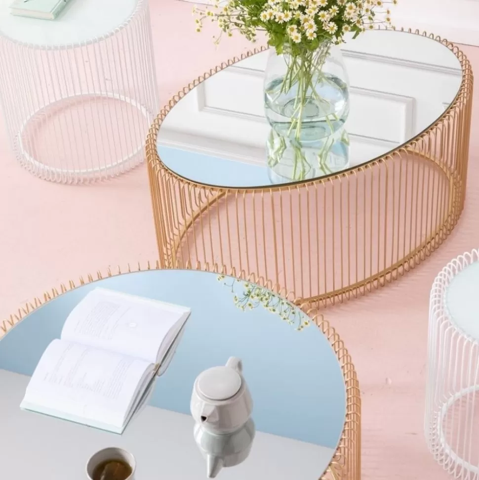 KARE Design Salontafel Wire Uno Messing 60x90cm Clearance
