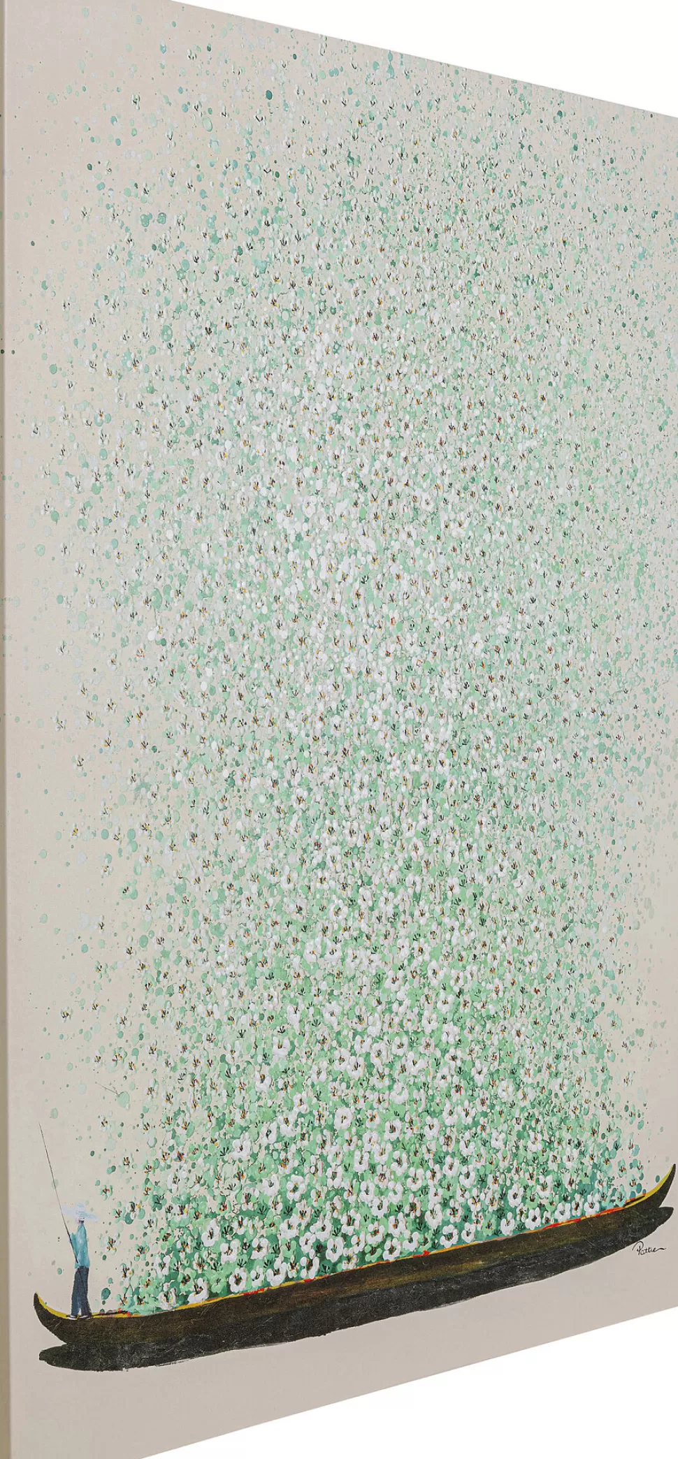 KARE Design Schilderij Flower Boat Beige Green 120x160cm Best