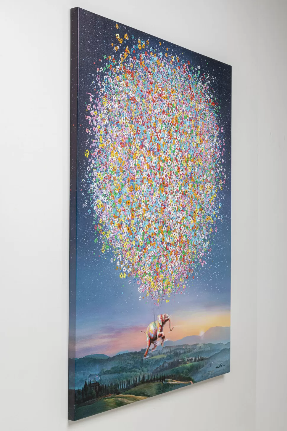 KARE Design Schilderij Flying Elephant At Night 120x160cm Cheap