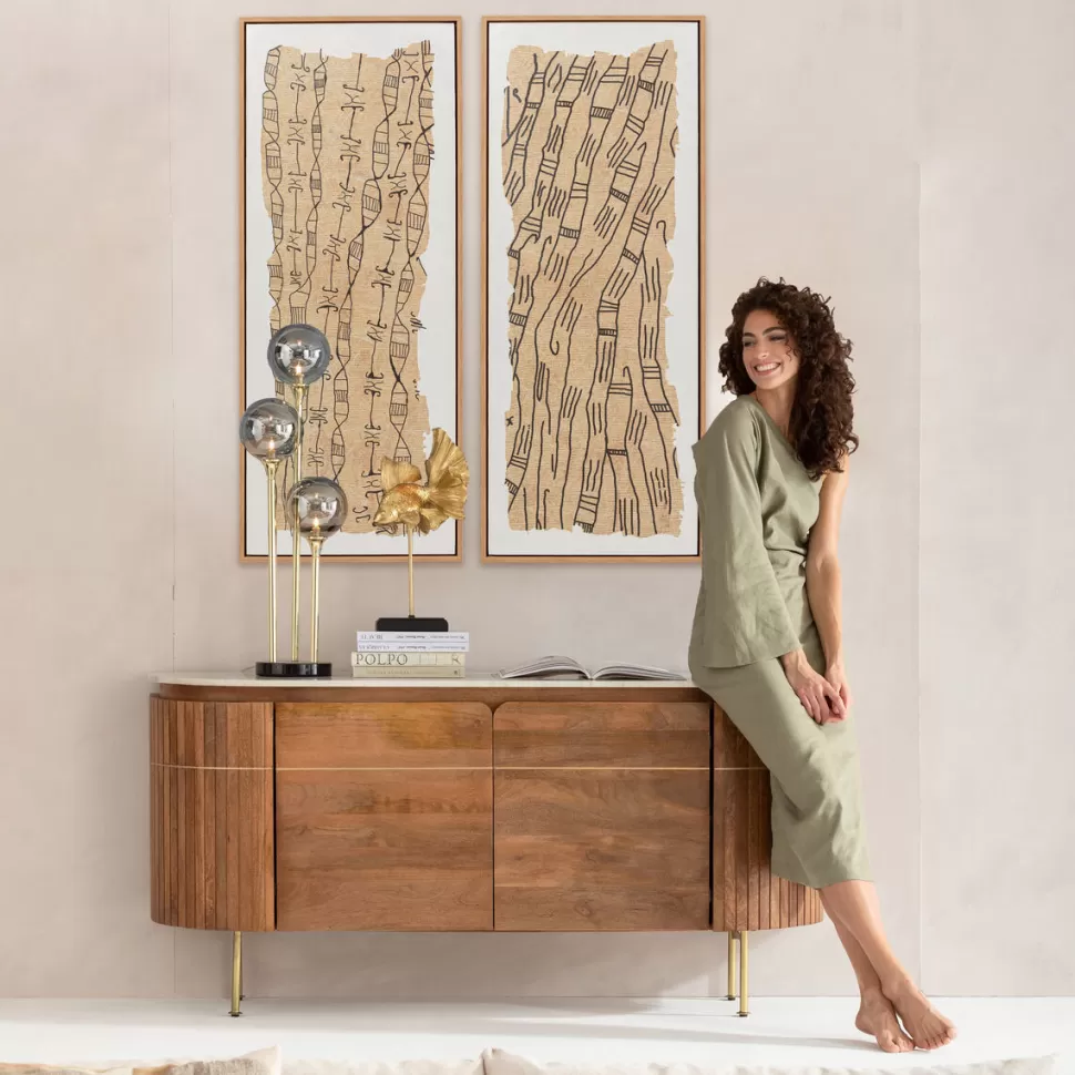 KARE Design Schilderij Met Lijst Native Lines 50x150cm Cheap