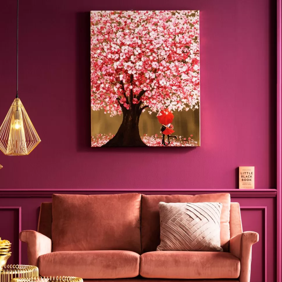 KARE Design Schilderij Touched Flower Couple Goud-Roze 100x80cm Online