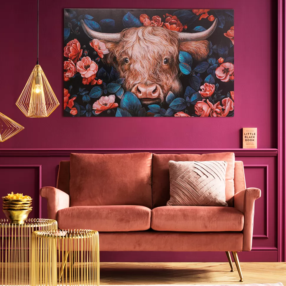 KARE Design Schilderij Yak In Flower 140x90cm Fashion