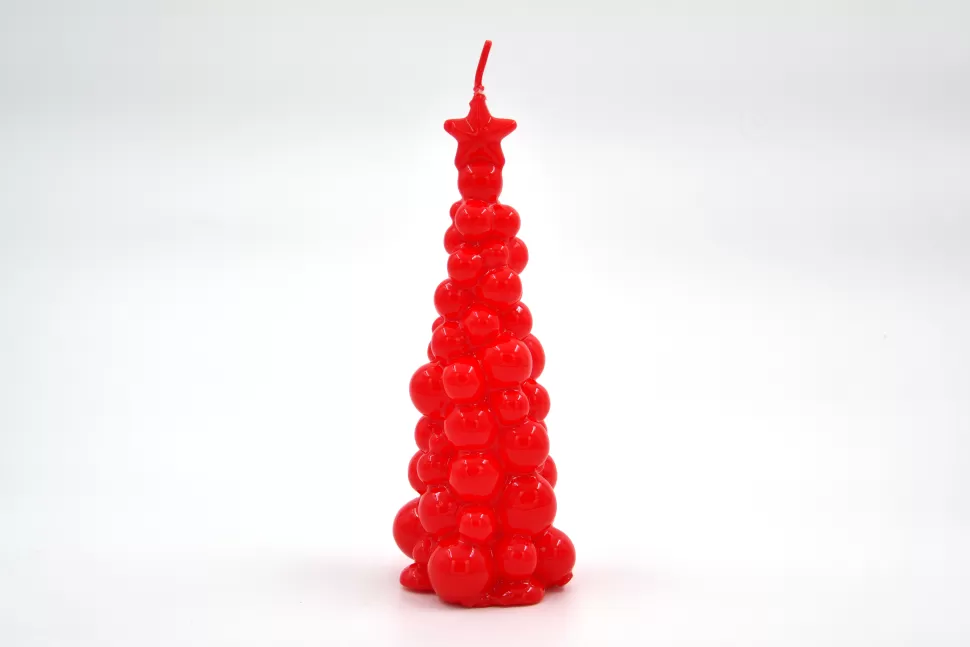 KARE Design SMAQQ A Bubbly Xmas Candle Tree 21CM Radiant Red Fashion