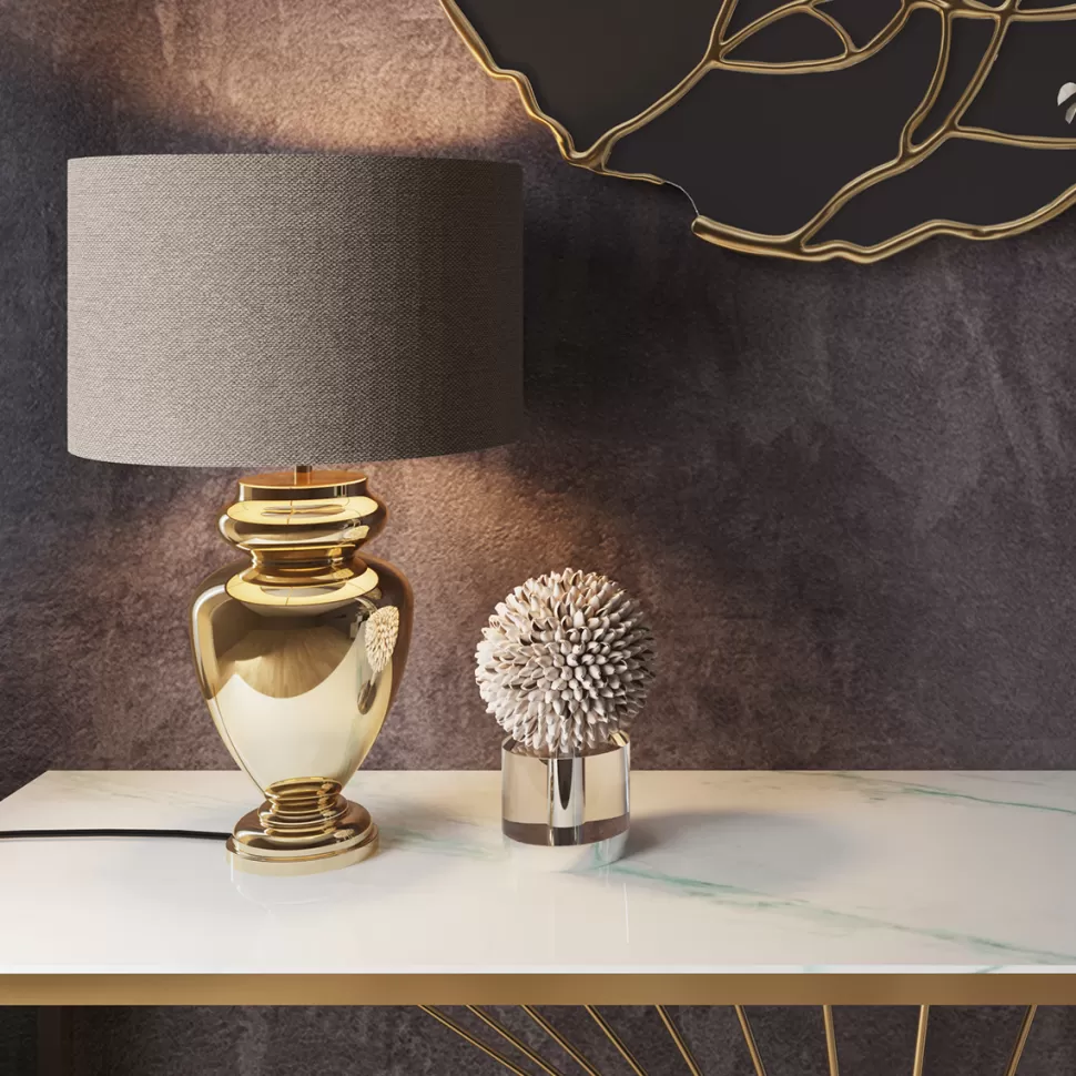 KARE Design Tafellamp Barock Goud Beige New