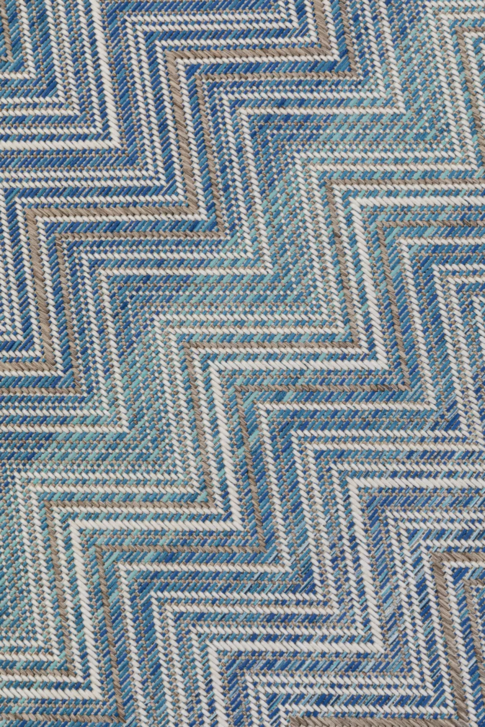 KARE Design Vloerkleed Buiten Zigzag Blue 230x330cm New