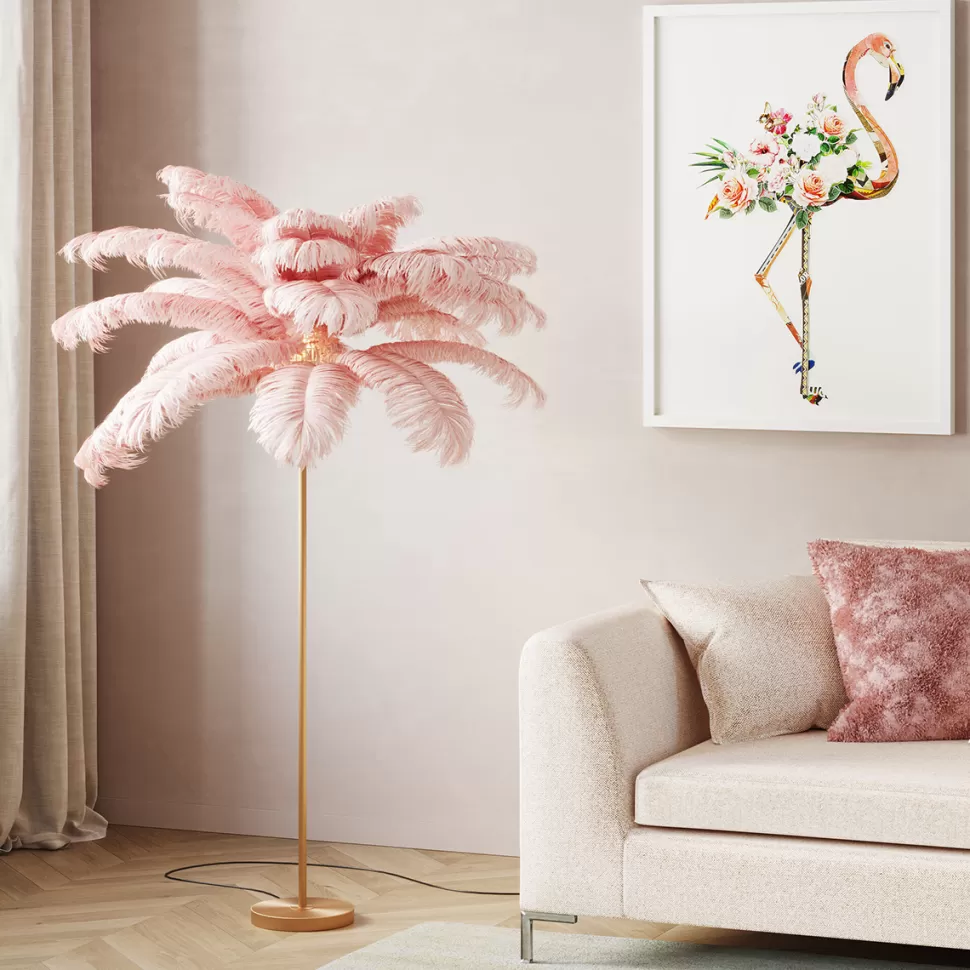 KARE Design Vloerlamp Feather Palm Pink 165cm Online