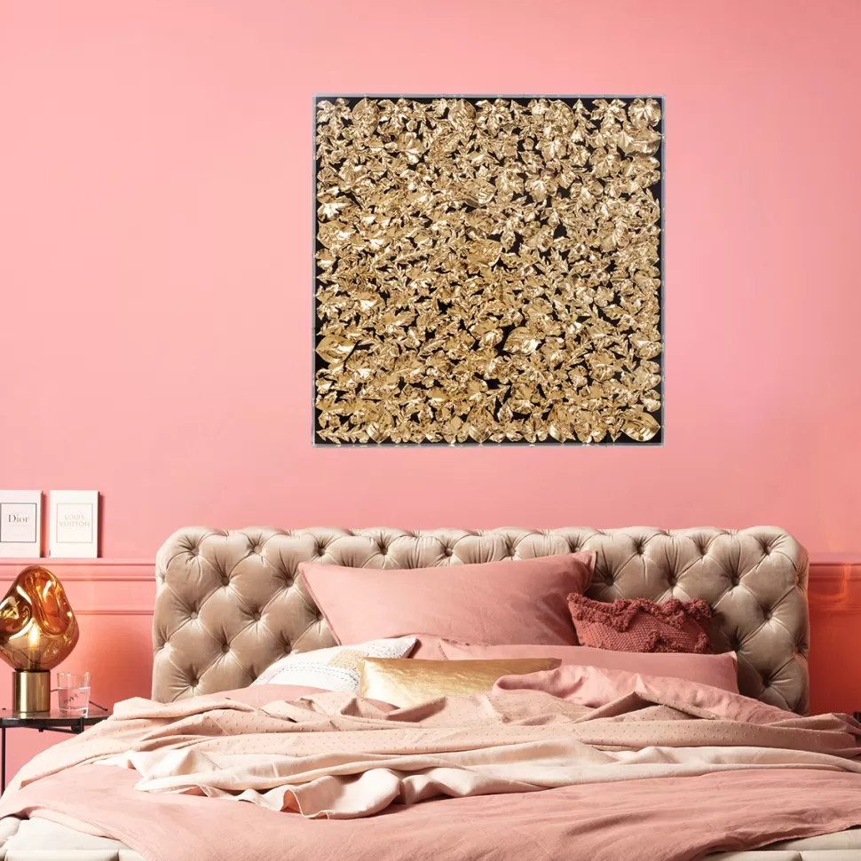 KARE Design Wanddecoratie Gold Leaf 120x120cm Cheap