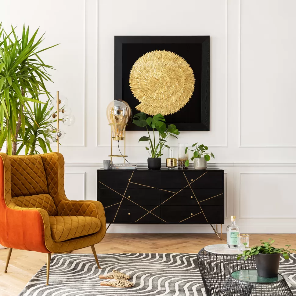 KARE Design Wanddecoratie Golden Snail 120x120cm Sale
