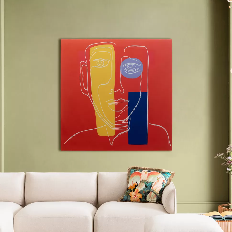 KARE Design Wandfoto Art Face Red 100x100cm Shop