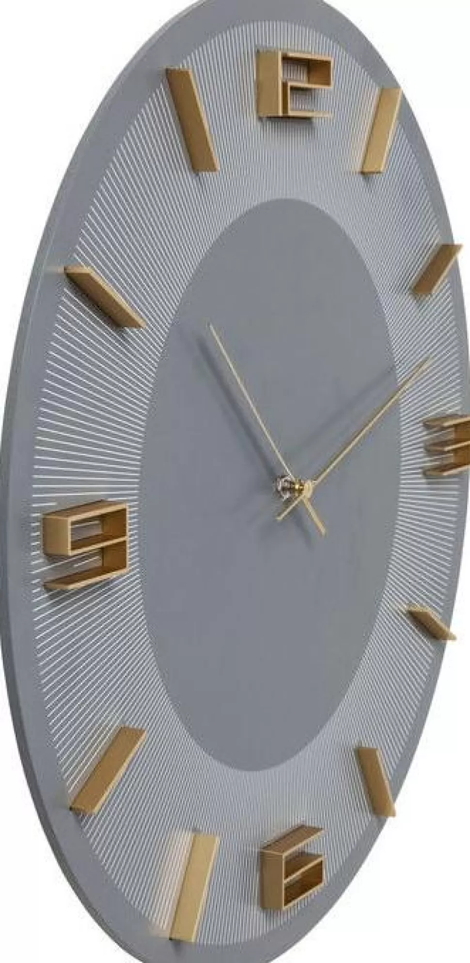 KARE Design Wandklok Leonardo Grijs-Goud Cheap