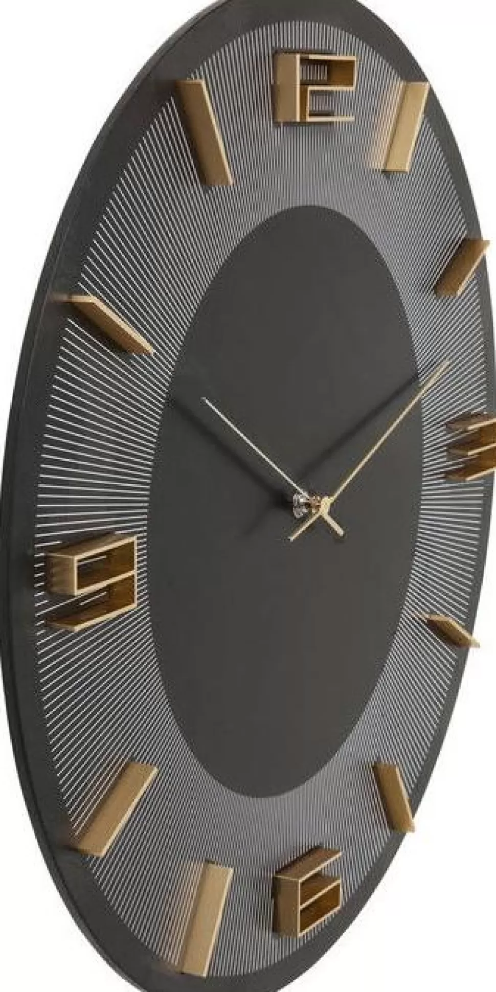 KARE Design Wandklok Leonardo Zwart-Goud 50cm Shop