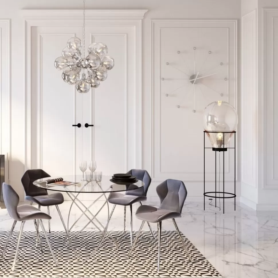 KARE Design Wandklok Like Umbrella Balls Chroom Shop