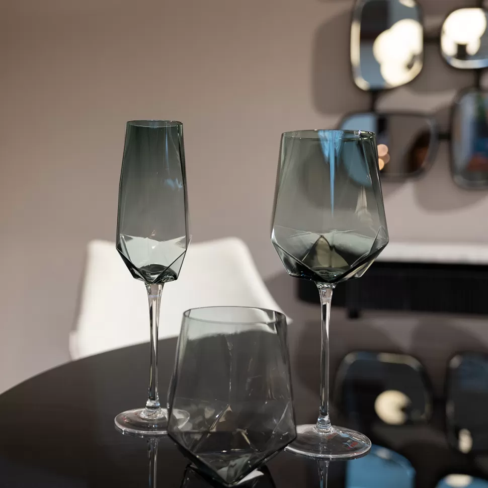 KARE Design Wijnglas Diamond Smoke Clearance